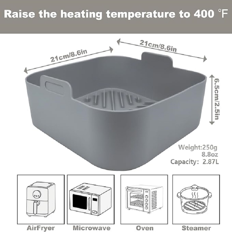 Air Fryer Silicone Pot Liner - Forros de silicone antiaderentes para fritadeira