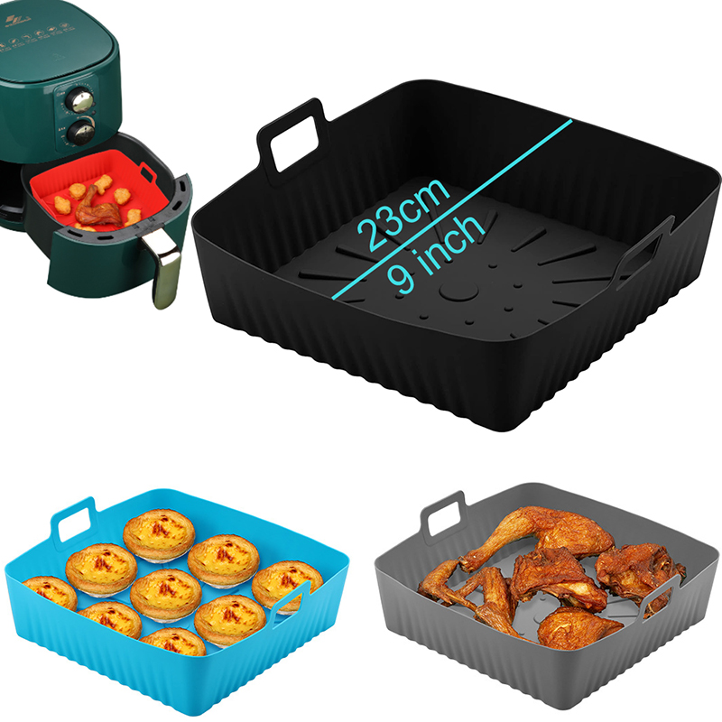 Air Fryer Silicone Pot Liner - Grande 23cm fritadeira de ar cesta