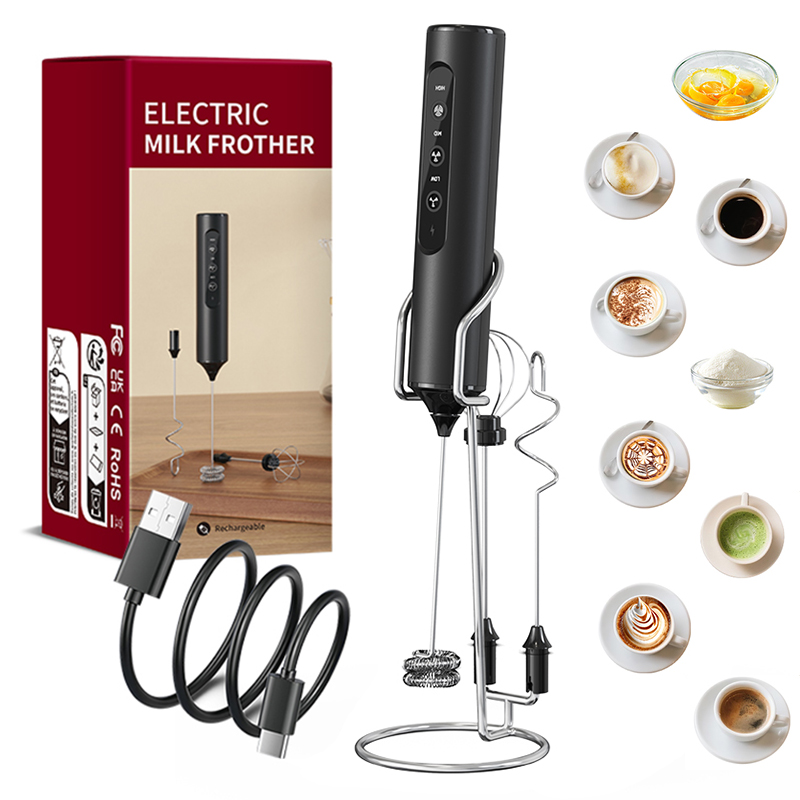 Electric Milk Frother Handheld - Batedor de leite elétrico portátil 3