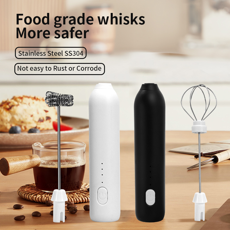 Electric Milk Frother Handheld - Batedor de café elétrico 2 em