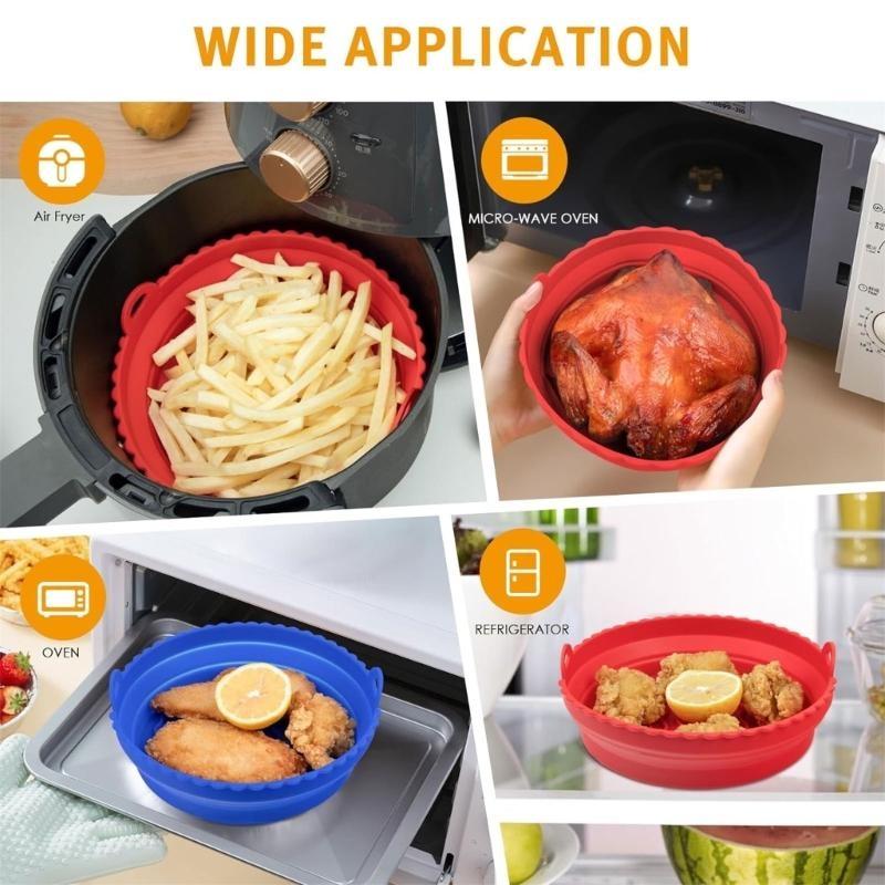 Air Fryer Silicone Pot Liner - Cesta potes silicone para fritadeira ar,