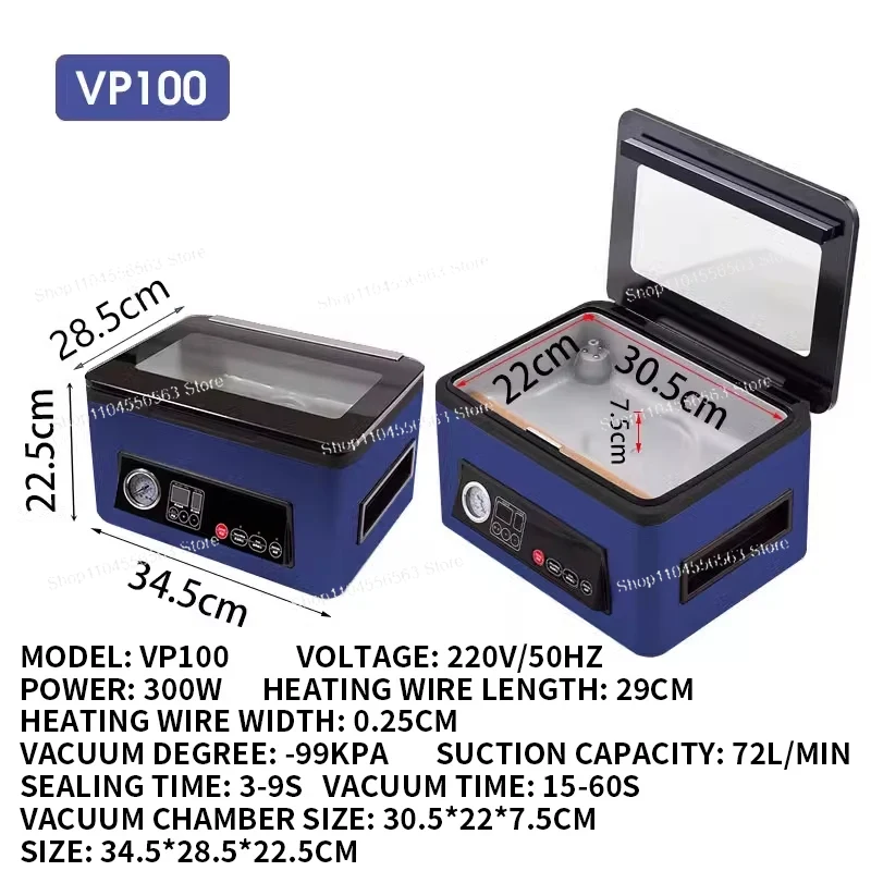 Seladora a vácuo de câmara VP1 - Food Vacuum Sealer Machine avaliação e preço