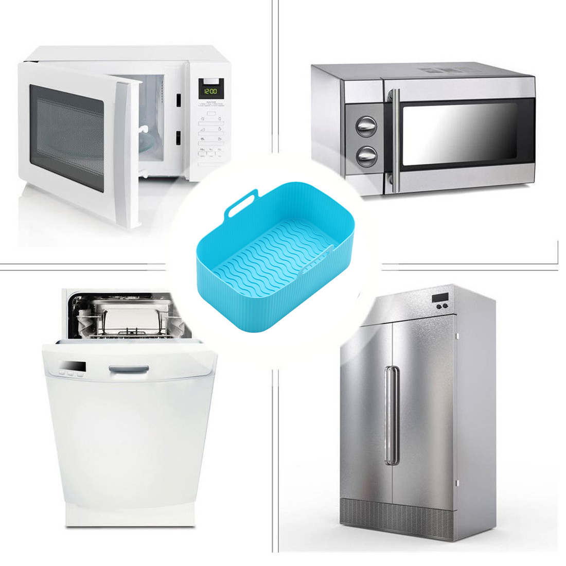 Acessórios De Fritadeira De Ar - Air Fryer Silicone Pot Liner avaliação e preço