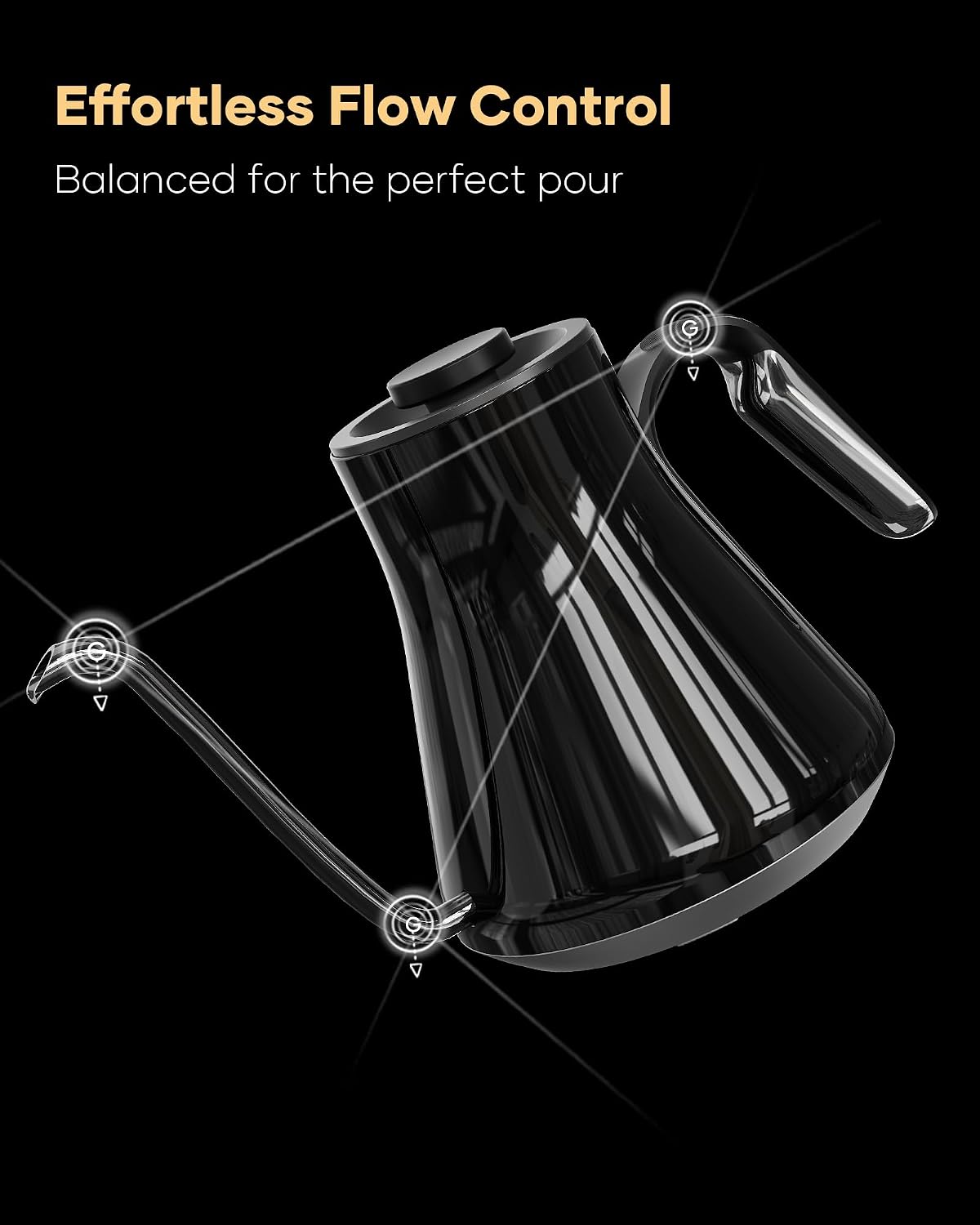Chaleira Elétrica Gooseneck, ± - Electric Kettle Temperature Control avaliação e preço