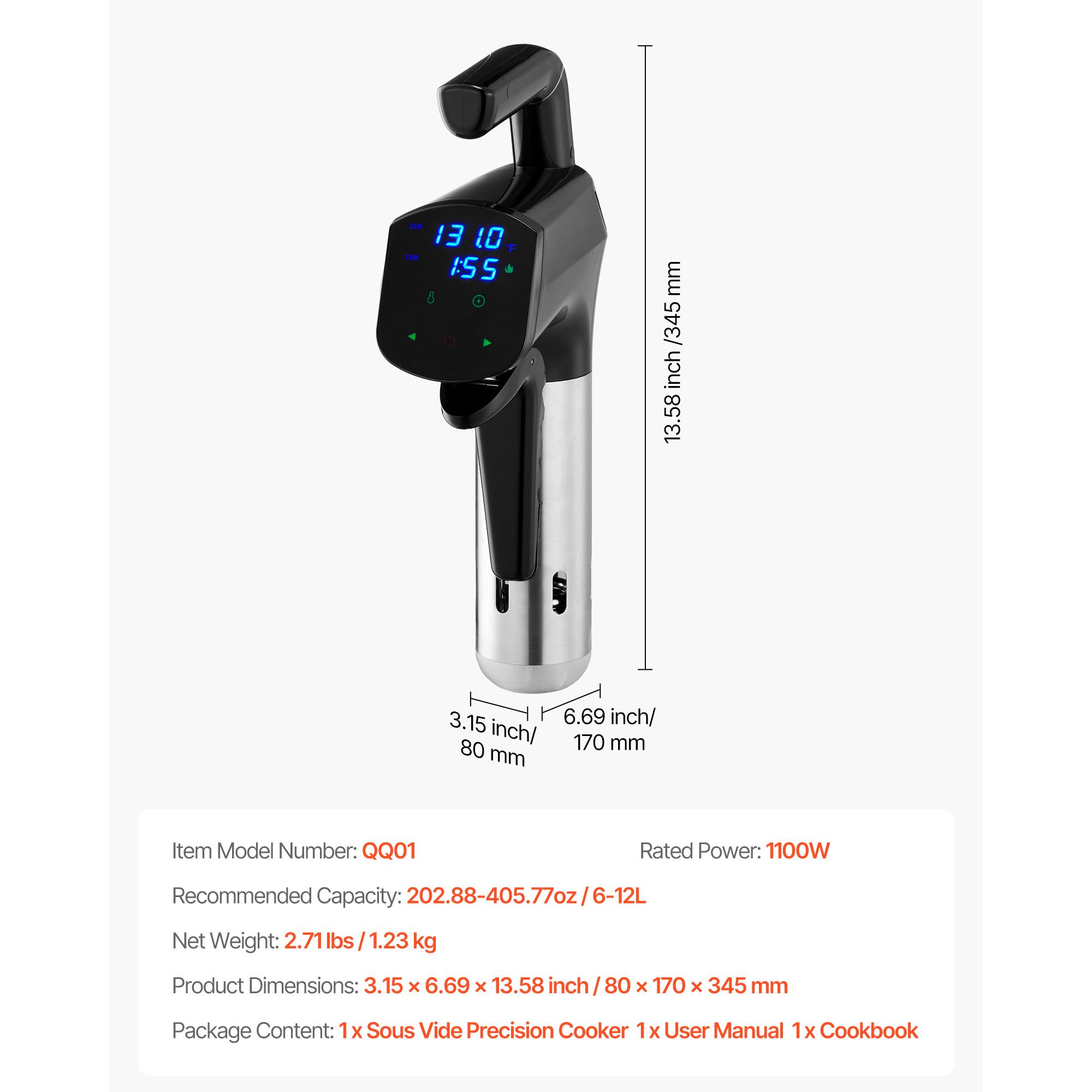 Cozedor Sous Vide de Precisão, - Digital Sous Vide Precision Cooker avaliação e preço