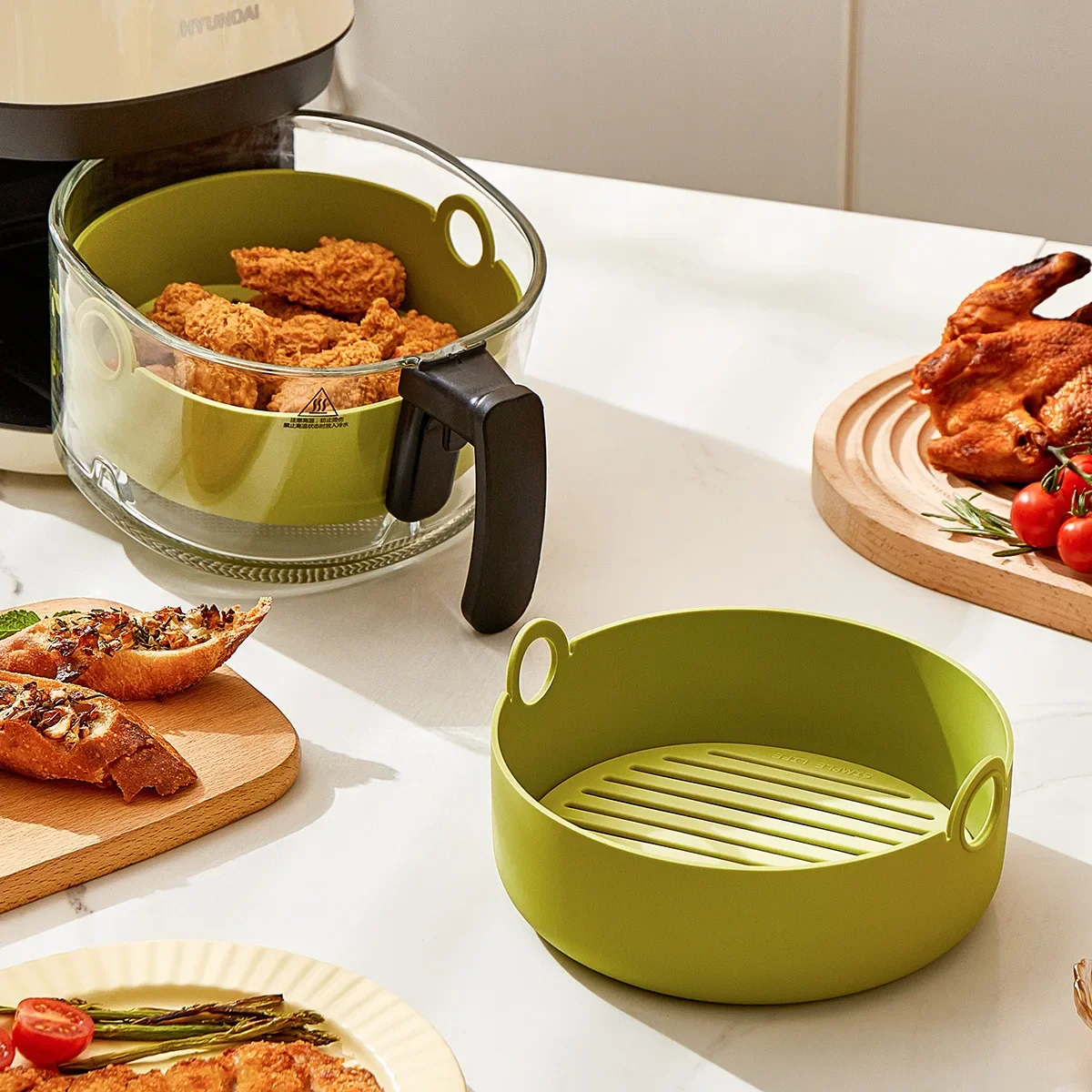 Forros redondos para fritadeir - Air Fryer Silicone Pot Liner avaliação e preço