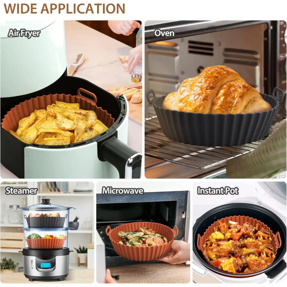 Cesto de Silicone Reutilizável - Air Fryer Silicone Pot Liner avaliação e preço