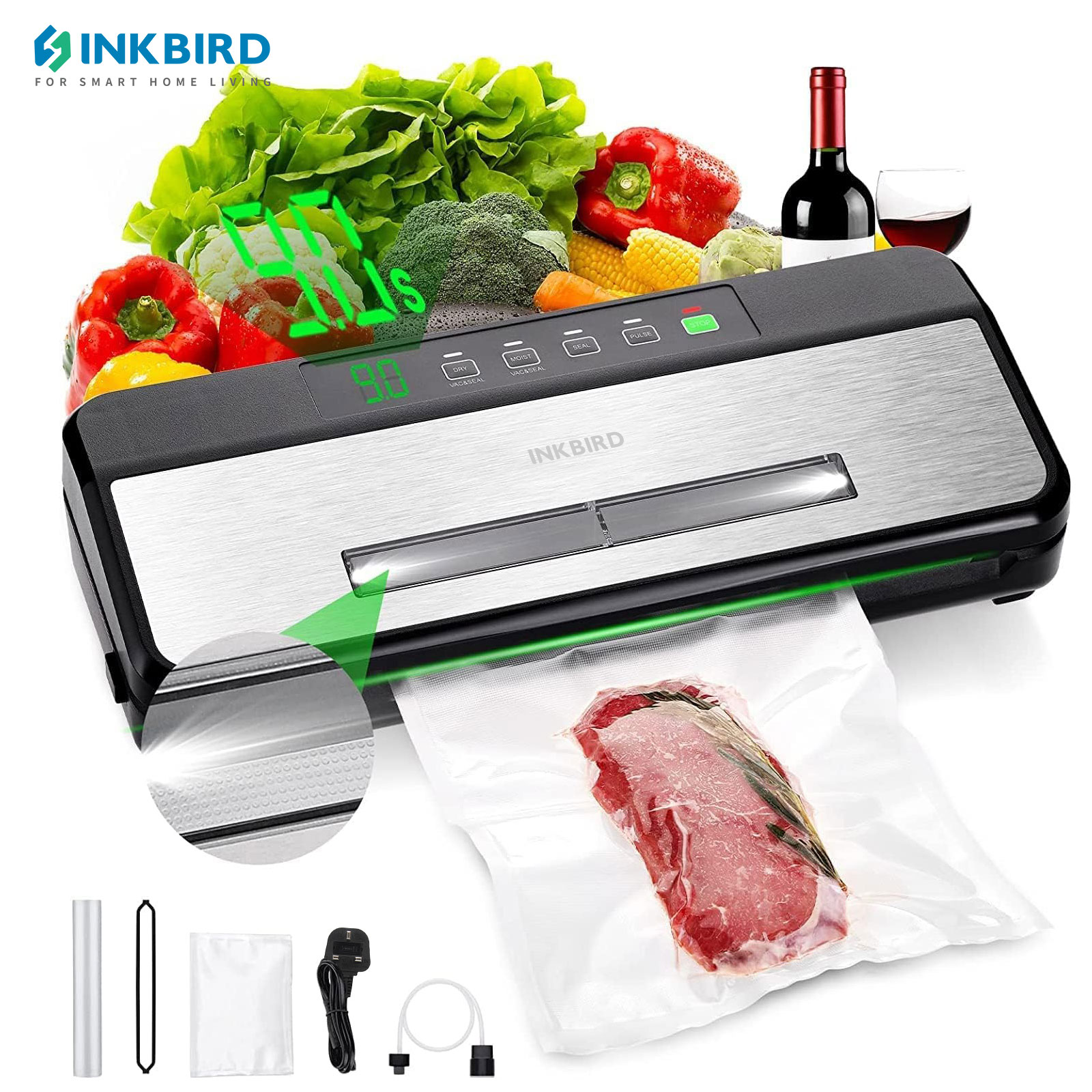 Inkbird 3a seladora a vácuo co - Food Vacuum Sealer Machine avaliação e preço